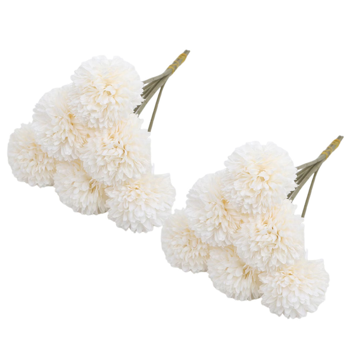 12pcs Artificial Dandelion Fake Flower Simulation Arrangement Desktop Decoration