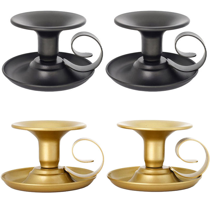 2 Pcs European Style Iron Candle Holders