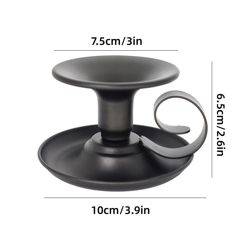 2pcs European Iron Candle Holders for Candlelight Dinner Decorative Lighting