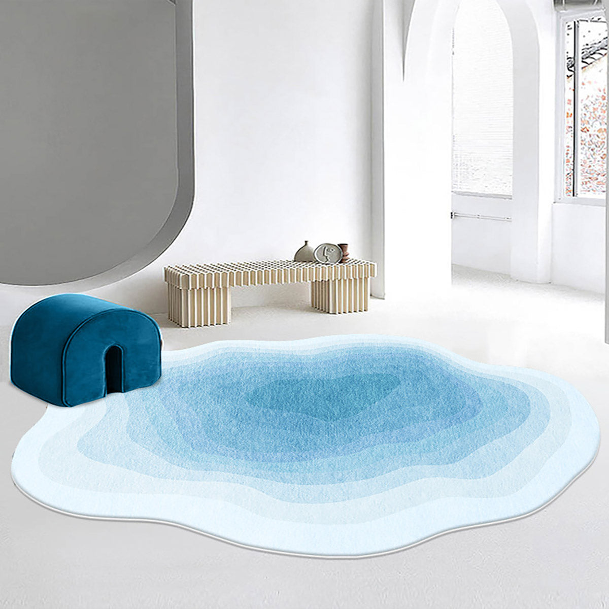Fresh Ins Style Shaped Cashmere Carpet Bedroom Study Living Room Full Blanket Cloakroom Dressing Table Anti-slip Blanket