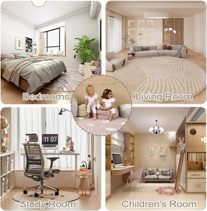 Fresh Ins Style Shaped Cashmere Carpet Bedroom Study Living Room Full Blanket Cloakroom Dressing Table Anti-slip Blanket