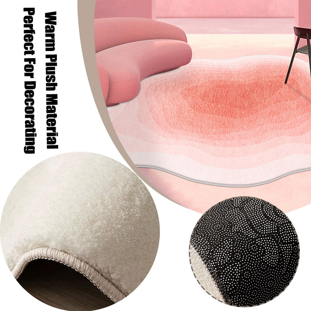 Fresh Ins Style Shaped Cashmere Carpet Bedroom Study Living Room Full Blanket Cloakroom Dressing Table Anti-slip Blanket