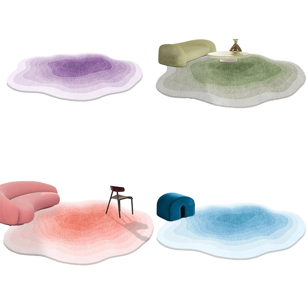 Fresh Ins Style Shaped Cashmere Carpet Bedroom Study Living Room Full Blanket Cloakroom Dressing Table Anti-slip Blanket