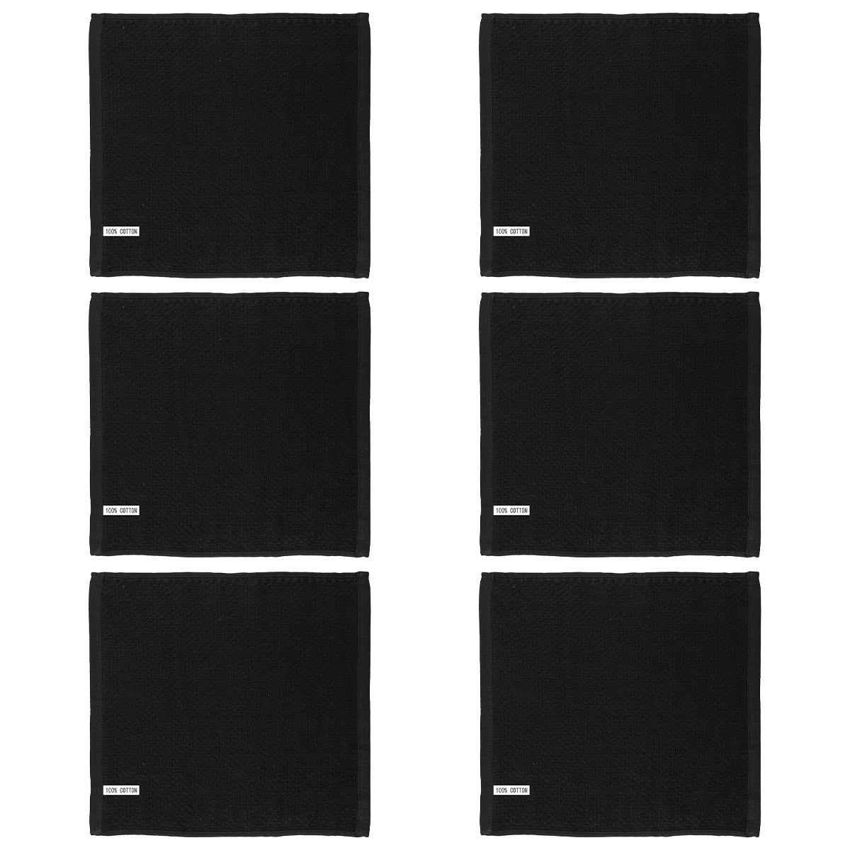 12PCS Cotton Dish Towel Set Black White Checkered Kitchen Cloths
