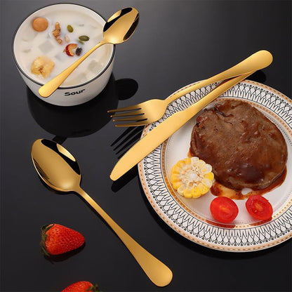 2 Sets Stainless Steel Cutlery 10 Piece Dining Utensils