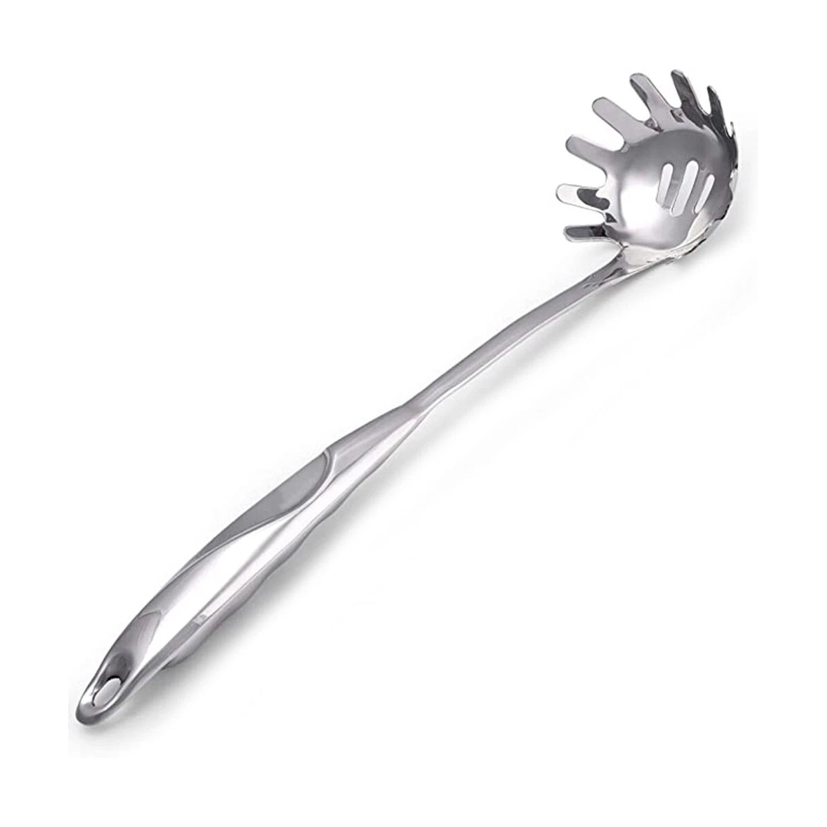 Stainless Steel Pasta Server Cooking Tool Spaghetti Spoon Fork Kitchen Utensil