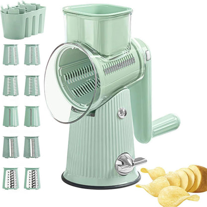 Multifunctional Vegetable Cutter Drum Slicer Kitchen Hand Cranked Grater Tool