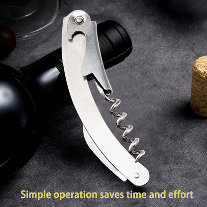 3pcs Portable Wine Bottle Opener Beer Bottle Corkscrew Seahorse Knife Bar Tools