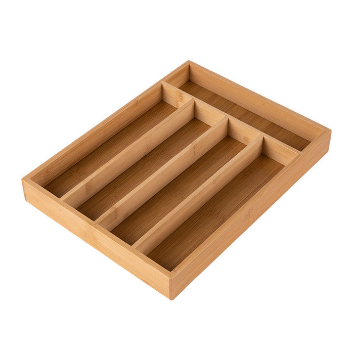 Bamboo Cutlery Organiser with Five Sections