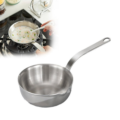 304 Stainless Steel Oil Splatter Proof Home Small Frying Pan for KitchenCooking