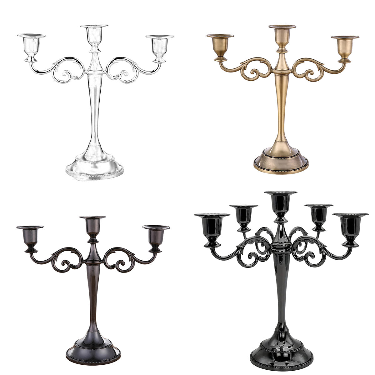 3/5 Arms Alloy Candle Holder Stand Candlesticks Candelabra Wedding Home Decor AU