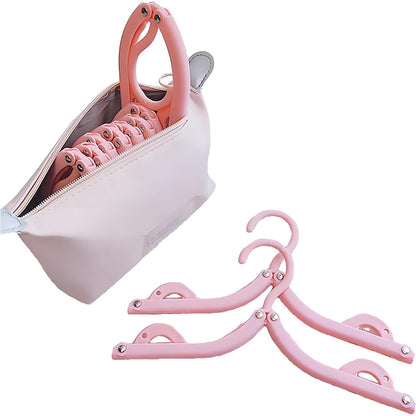 8 Pcs Portable Foldable Clothes Hangers with Storage Bag