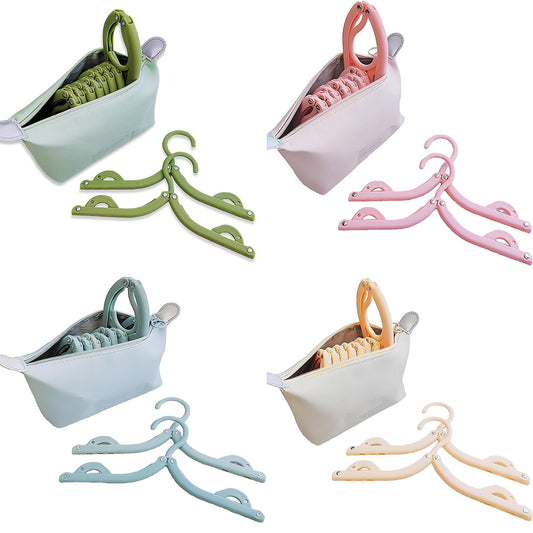 8 Pcs Portable Foldable Clothes Hangers with Storage Bag
