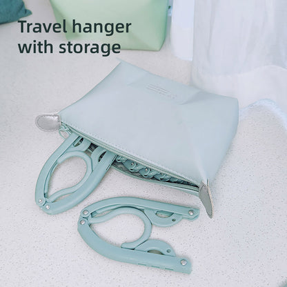 8 Pcs Portable Foldable Clothes Hangers with Storage Bag
