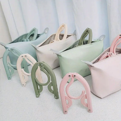 8 Pcs Portable Foldable Clothes Hangers with Storage Bag