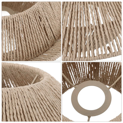 Woven Paper Rope Lampshade for Ceiling Pendant Light