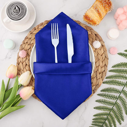 50 Pcs Polyester Square Cloth Napkins for Wedding Dining
