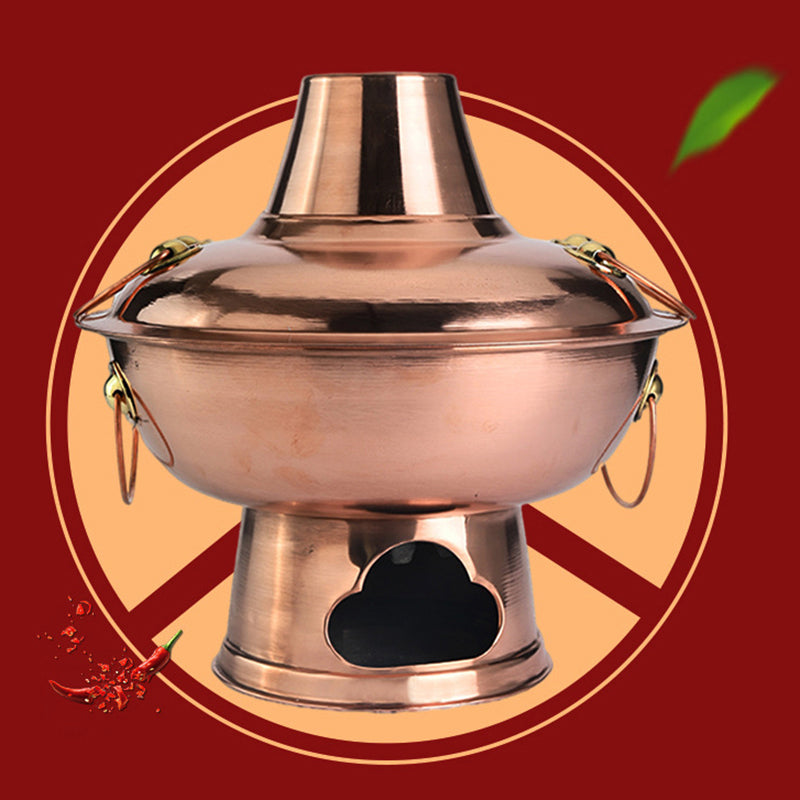 Stainless Steel Charcoal Chinese Copper Hot Pot for Beijing Cookware