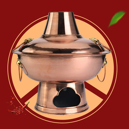Stainless Steel Charcoal Chinese Copper Hot Pot for Beijing Cookware