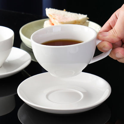 6 Piece Ceramic Coffee Cup and Saucer Set Apricot Tea
