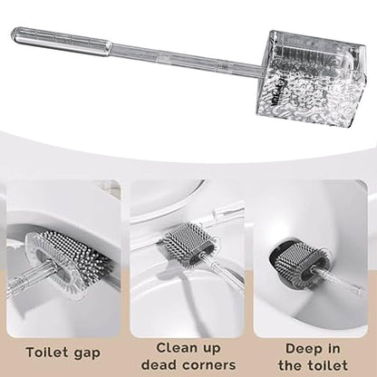 Corrugated Toilet Brush Wall Mounted Hanging Toilet Cleaning Tool No Dead Angle
