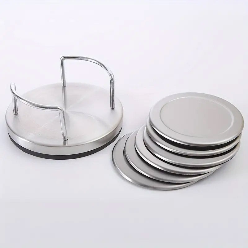 Stainless Steel Round Heat Insulation Mat with Non-Slip Base