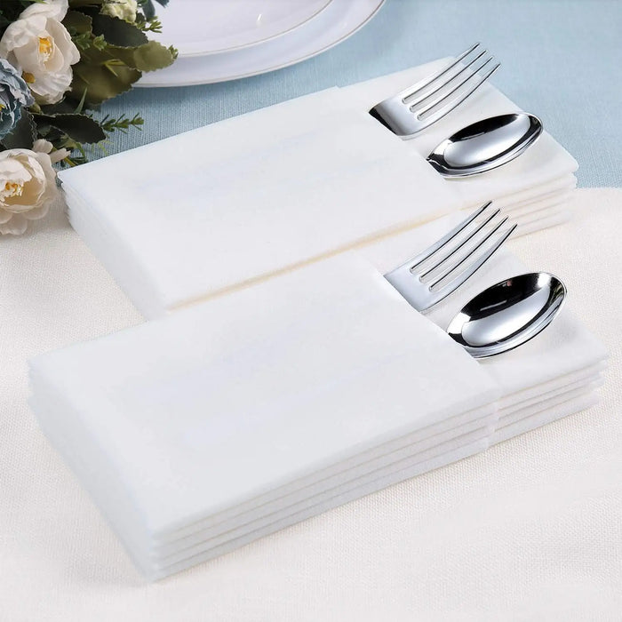 50 or 100 Pcs Napkins with Cutlery Pockets