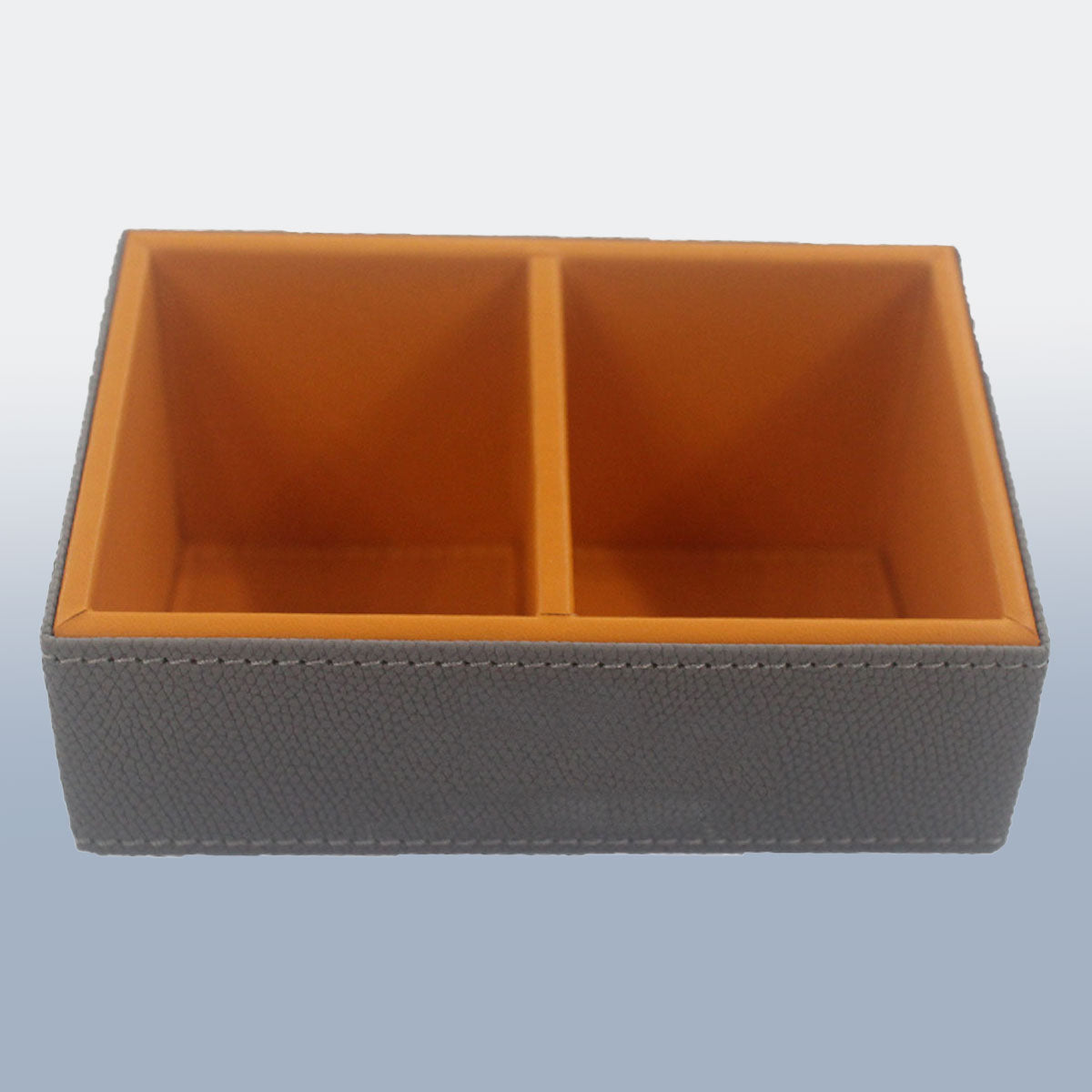 Beveled Double Compartment Tea Caddy Hotel Organizer