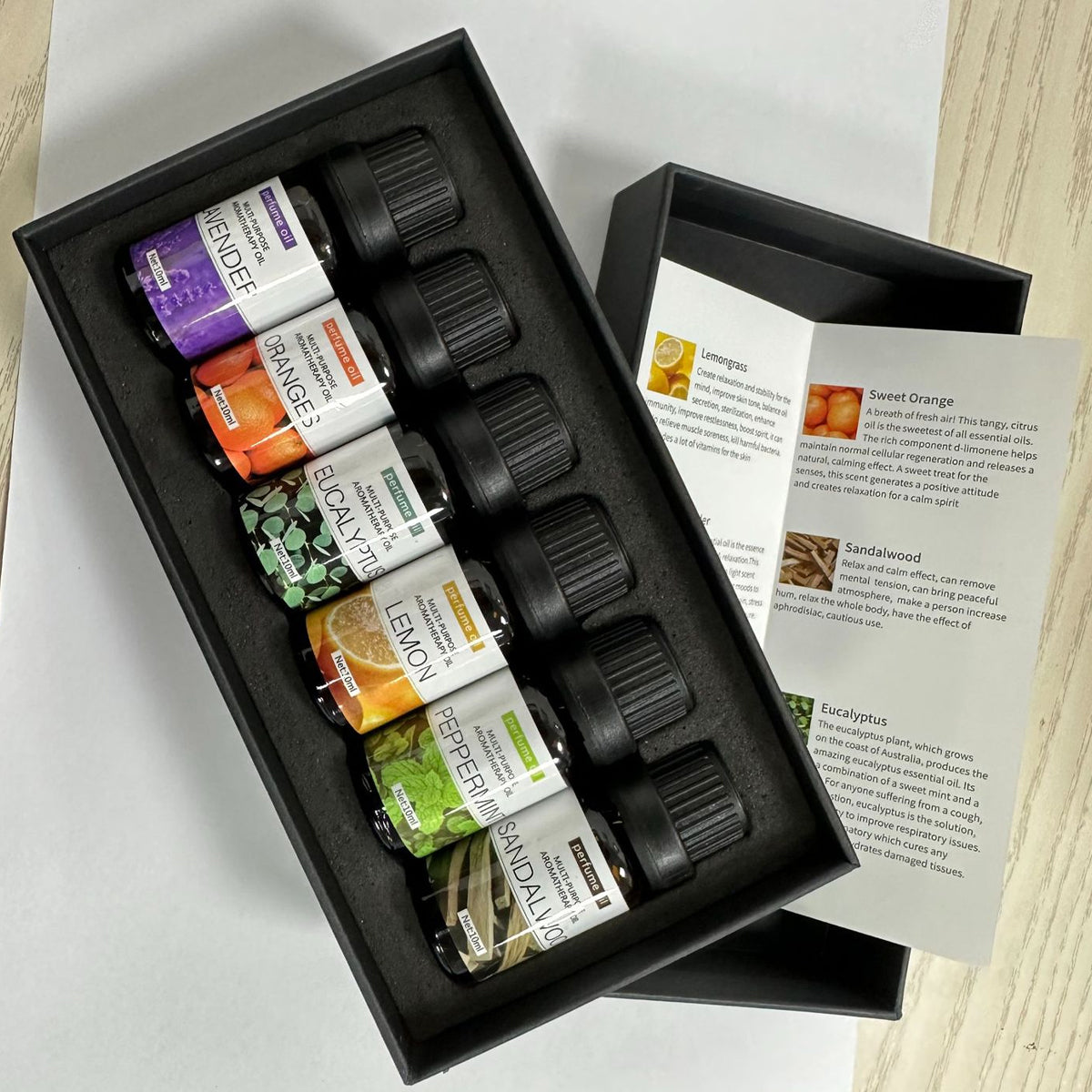 Essential Oil Set 6 Bottles Natural Aromatherapy Oils for Relax and Massage AU