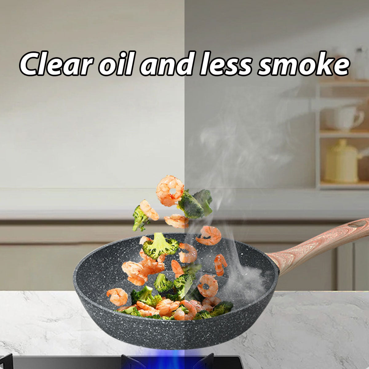 12pcs Maifan Stone Cookware Set Nonstick Steamer Fryer Stew Pot for Home Cooking