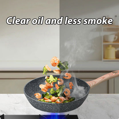 12pcs Maifan Stone Cookware Set Nonstick Steamer Fryer Stew Pot for Home Cooking