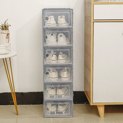 12pcs Transparent Plastic Shoe Box Storage Organizer Stackable Clear Shoe Box