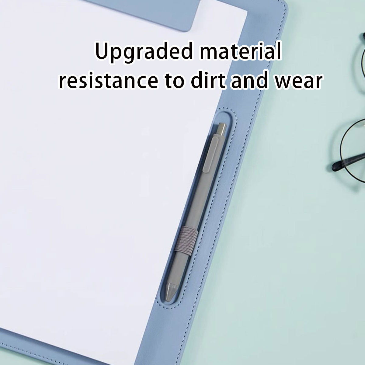 2 Pcs Leather Clipboard Conference File Holder for Hotel Menu