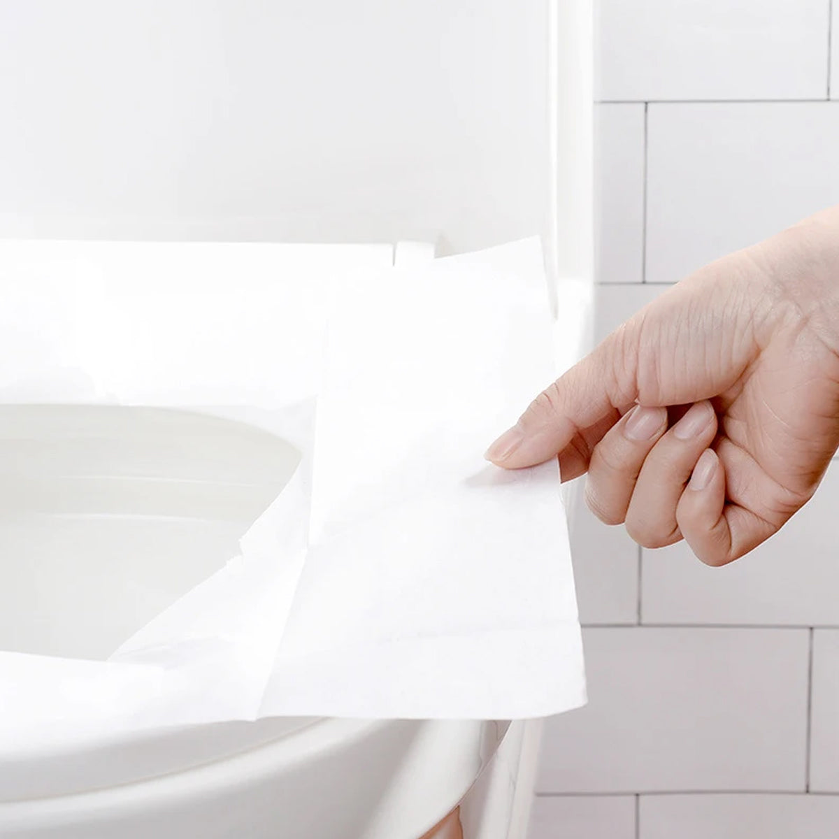 50 Pcs Dissolvable Disposable Toilet Seat Pads Travel Hotel