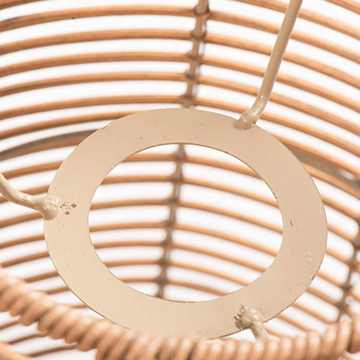 Vintage Rattan Woven Pendant Lampshade Boho Ceiling Light