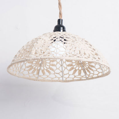 Bohemian Cotton Rope Woven Lampshade for Ceiling Pendant 30cm