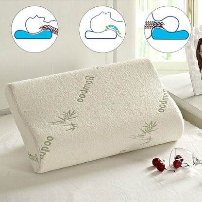 1/2PCS Memory Foam Neck Pillow Wavy Contour Slow Rebound Health Care Pillow AU