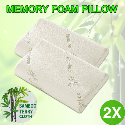 1/2PCS Memory Foam Neck Pillow Wavy Contour Slow Rebound Health Care Pillow AU