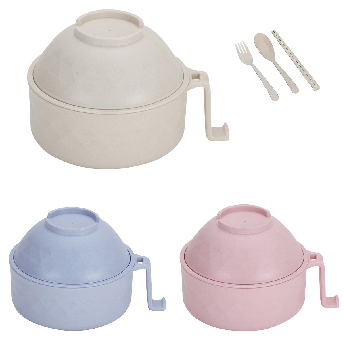 Ramen Bowl Set Microwave Cooker Instant Noodles With Chopsticks 6 PCS