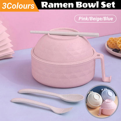 Ramen Bowl Set Microwave Cooker Instant Noodles With Chopsticks 6 PCS