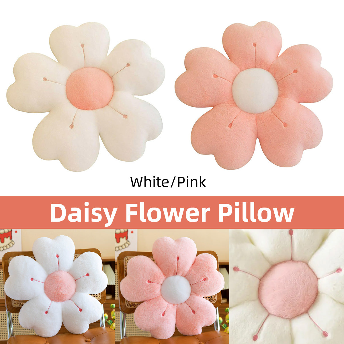 Flower Cushion Pillow Soft Butt Pad Comfortable Seat Cushion for Home and Office