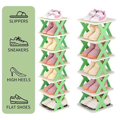 6/7 Tier Shoe Rack Space Saving Small Shoe Cabinet Storage Shelf Organizer AU