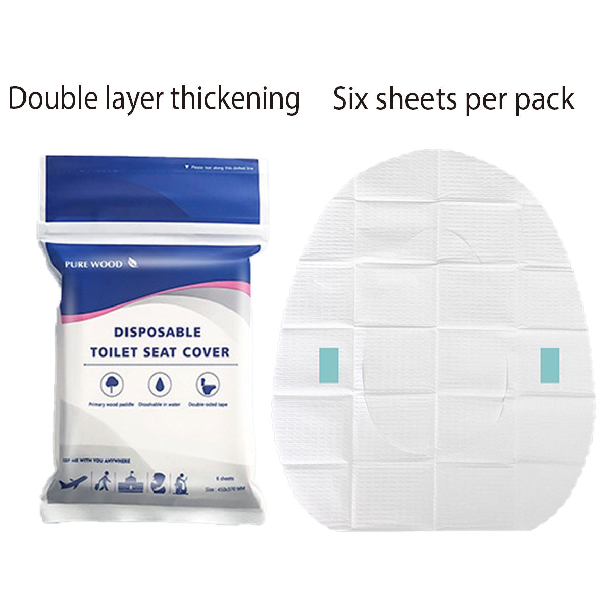 10PCS Disposable Water Soluble Toilet Seat Cover Travel Hygiene Paper Mat AU