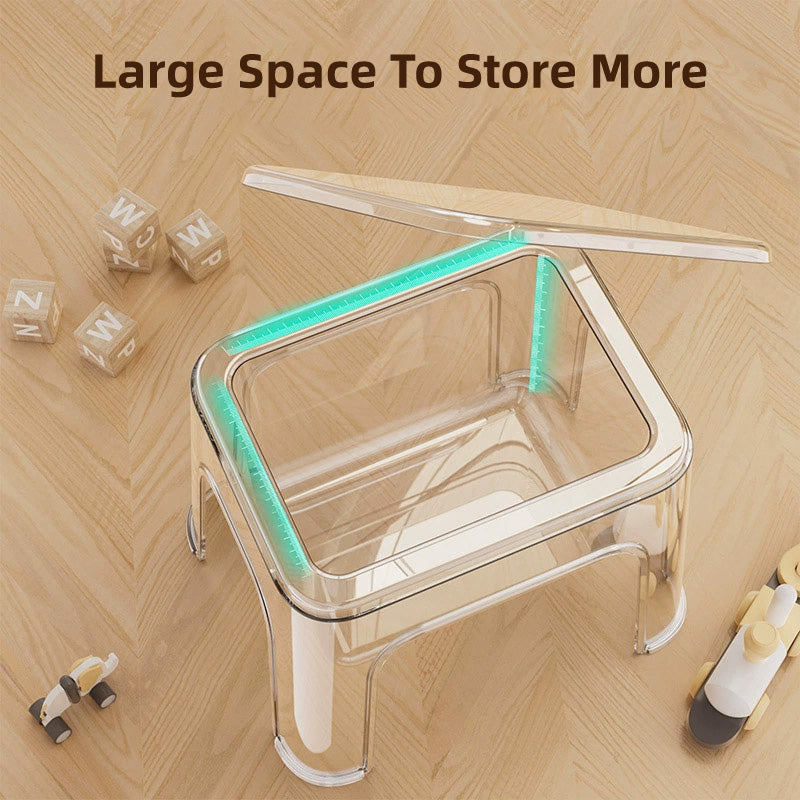 Storable Small Bench Household Storage Stool Plastic Folding Seat for Home AU