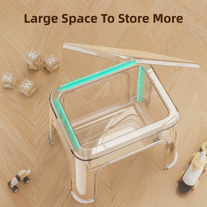 Storable Small Bench Household Storage Stool Plastic Folding Seat for Home AU
