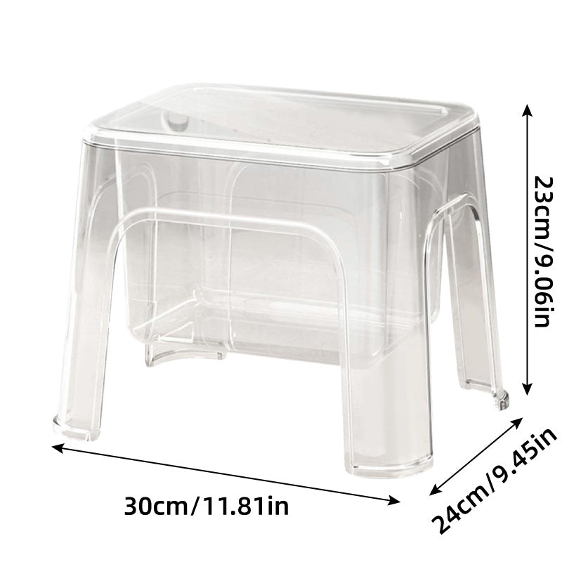 Storable Small Bench Household Storage Stool Plastic Folding Seat for Home AU