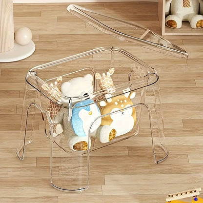 Storable Small Bench Household Storage Stool Plastic Folding Seat for Home AU