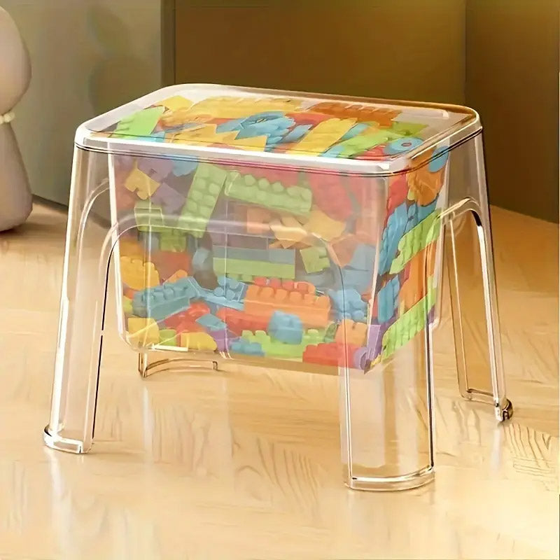 Storable Small Bench Household Storage Stool Plastic Folding Seat for Home AU