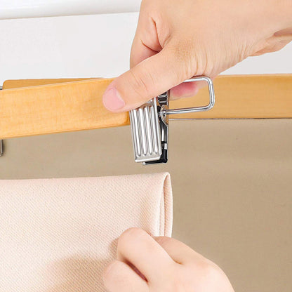 10pcs Multifunctional Trouser Hanger with Clips Skirt Pants Clip Hangers Home