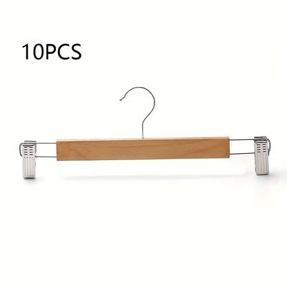 10pcs Multifunctional Trouser Hanger with Clips Skirt Pants Clip Hangers Home
